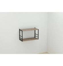 Книжкова полиця універсальна Ferrum-decor Стим 1 38x63x26 чорний ДСП Дуб Сонома Трюфель 16мм (FRD-104089)