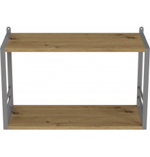 Книжкова полиця універсальна Ferrum-decor Стім 1 38x63x26 сірий ДСП Дуб Артізан 16мм (FRD-104099)