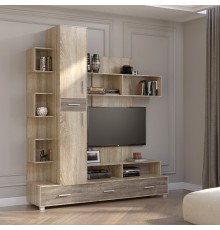 Стінка для вітальні Еверест Бриз сонома + трюфель (DTM-2249)