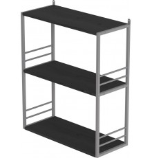 Книжкова полиця універсальна Ferrum-decor Стим 2 74x63x26 сірий ДСП Сосна Кембра 16мм (FRD-104120)