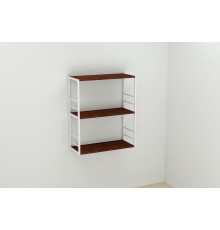 Книжкова полиця універсальна Ferrum-decor Стім 2 74x63x26 білий ДСП Венге 16мм (FRD-106174)