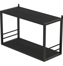 Книжкова полиця універсальна Ferrum-decor Стим 1 38x63x26 чорний ДСП Сосна Кембра 16мм (FRD-104090)