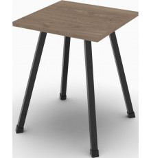 Табурет кухонний Ferrum-decor 430x320x320 Чорний метал ДСП Дуб Сонома Трюфель 16 мм (FRD-104641)