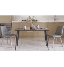 Кухонний стіл Марсель 50 Ferrum-decor 75x120x70 Чорний метал ДСП Венге Магія 32 мм (FRD-106705)