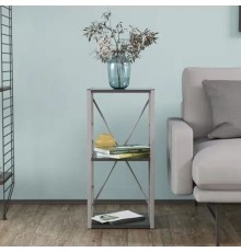 Етажерка 3/34 Ferrum-decor Серії Конект 73x34x28 сірий ДСП Сосна Кембра 16мм (FRD-104306)