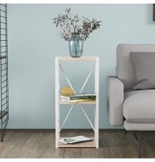 Етажерка 3/34 Ferrum-decor Серії Конект 73x34x28 білий ДСП Дуб Сан-Марино 16мм (FRD-104296)