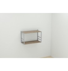 Книжкова полиця універсальна Ferrum-decor Стім 1 38x63x26 сірий ДСП Дуб Сонома Трюфель 16мм (FRD-104101)