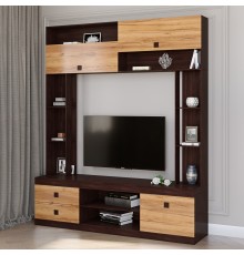 Стінка для вітальні Еверест Соната венге темний + дуб крафт золотий (DTM-2251)