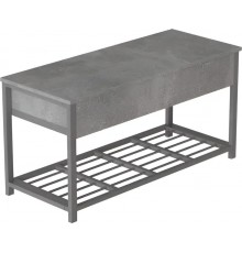 Банкетка з ящиком Ferrum-decor Дрейк 1 550x1000x400 метал Сірий ДСП Бетон 16 мм (FRD-103065)