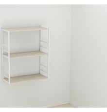 Книжкова полиця універсальна Ferrum-decor Стім 2 74x63x26 білий ДСП Дуб Сонома 16мм (FRD-104112)