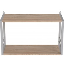 Книжкова полиця універсальна Ferrum-decor Стім 1 38x63x26 білий ДСП Дуб Сан-Марино 16мм (FRD-104092)