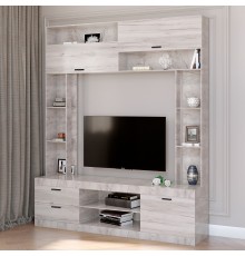 Стінка у вітальню Еверест Соната дуб крафт білий (DTM-2713)