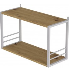 Книжкова полиця універсальна Ferrum-decor Стім 1 38x63x26 білий ДСП Дуб Артізан 16мм (FRD-104093)