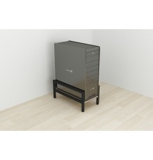 Підставка для системного блоку Ferrum-decor Нікі 21x24x45 Чорний ДСП Сонома Трюфель 16мм (FRD-105290)