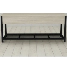 Банкетка з ящиком Ferrum-decor Дрейк 1 550x1000x400 метал Чорний ДСП Сонома 16 мм (FRD-103048)