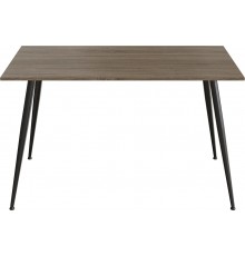 Кухонний стіл Марсель 40 Ferrum-decor 75x120x60 Чорний метал ДСП Дуб Сонома Трюфель 16 мм (FRD-106757)