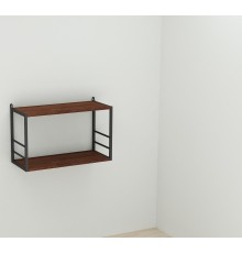 Книжкова полиця універсальна Ferrum-decor Стим 1 38x63x26 чорний ДСП Венге 16мм (FRD-106177)