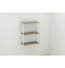 Книжкова полиця універсальна Ferrum-decor Стім 2 74x63x26 білий ДСП Дуб Сонома Трюфель 16мм (FRD-104113)