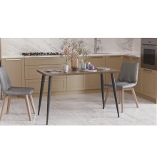 Кухонний стіл Марсель 50 Ferrum-decor 75x120x70 Чорний метал ДСП Дуб Сонома Трюфель 32 мм (FRD-106707)