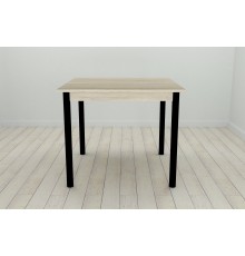 Кухонний стіл Ferrum-decor Агата 75x90x90 Чорний ДСП Сонома 16мм (FRD-106264)