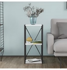 Етажерка 3/34 Ferrum-decor Серії Конект 73x34x28 чорний ДСП Біле 16мм (FRD-104289)