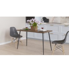 Кухонний стіл Марсель 40 Ferrum-decor 75x120x70 Чорний метал ДСП Дуб Сонома Трюфель 16 мм (FRD-106765)