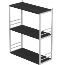 Книжкова полиця універсальна Ferrum-decor Стім 2 74x63x26 білий ДСП Сосна Кембра 16мм (FRD-104114)