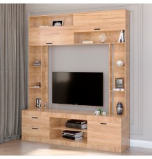 Стінка у вітальню Еверест Соната дуб крафт золотий (DTM-2714)