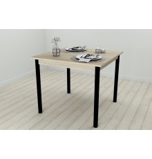 Кухонний стіл Ferrum-decor Агата 75x80x80 Чорний ДСП Сонома 16мм (FRD-106255)