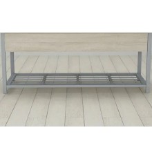 Банкетка з ящиком Ferrum-decor Дрейк 1 550x1000x400 метал Сірий ДСП Сонома 16 мм (FRD-103062)