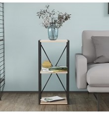 Етажерка 3/34 Ferrum-decor Серії Конект 73x34x28 чорний ДСП Дуб Сан-Марино 16мм (FRD-104290)