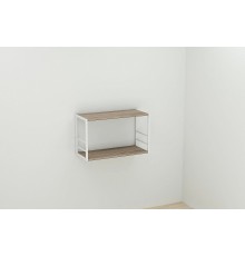 Книжкова полиця універсальна Ferrum-decor Стім 1 38x63x26 білий ДСП Дуб Сонома Трюфель 16мм (FRD-104095)