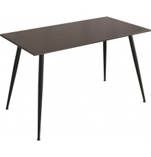 Кухонний стіл Марсель 40 Ferrum-decor 75x120x60 Чорний метал ДСП Венге Магія 16 мм (FRD-106755)