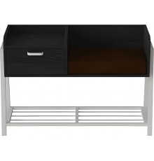 Банкетка із тумбочкою Ferrum-decor Бланка 540x1000x320 метал Білий ДСП Сосна Кембра 16 мм (FRD-103033)