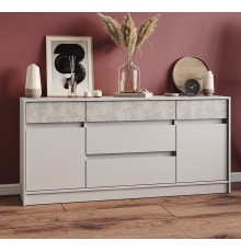 Великий комод із дверима та шухлядами Еверест Стайл-1600 160,2х39х75,4 см Кашемір/Бетон (DTM-071159)