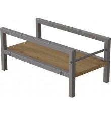 Підставка для системного блоку Ferrum-decor Нікі 21x24x45 Сірий ДСП Дуб Артізан 16мм (FRD-105303)