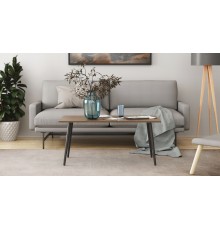 Стіл журнальний Монтана Ferrum-decor 45x100x50 Чорний метал ДСП Дуб Сонома Трюфель 16 мм (FRD-106715)