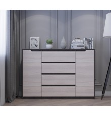 Великий комод для дому Еверест Мікс-3 (телескопи) 140х38х97 венге + дуб молочний (DTM-2007)