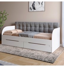 Дитяче односпальне ліжко LION Л-7 з шухлядами та ламелями 90x200 см Німфея Альба (LION-041005)