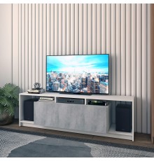 Стінка у вітальню Doros U1 160х38х48 см Білий/Бетон (DRS-011409)