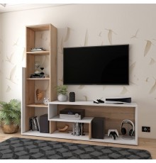 Стінка у вітальню Doros Етану 150х30х150 см Дуб артизан/Білий (DRS-011335)