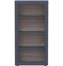 Етажерка у вітальню низька Doros Дана 80х33,6х157,4 см Графіт (DRS-011347)