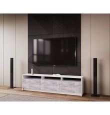 Стінка у вітальню Doros U3 180х33х48 см Білий/Бетон (DRS-011406)