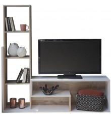 Стінка у вітальню Doros Етану 151х33х142 см Дуб клондайк/Білий (DRS-011309)