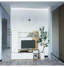 Стінка у вітальню Doros Кона 151х40х147 см Дуб тахо/Білий (DRS-011310)