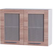 Кухонний модуль вітрина Еверест Еко 800 ясень шимо темний білий 80х30х58 см (DTM-2830)