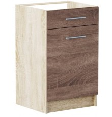 Кухонний модуль нижній з шухлядою Еверест Еко 500 дуб сонома+трюфель (без стільниці) 50х46х82 см (DTM-2792)