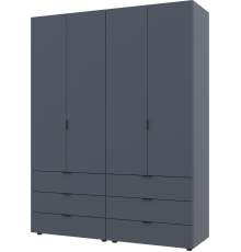 Комплект шаф для одягу Doros Гелар (2 шт.) 155х49,5х203,4 см Графіт (DRS-011117)