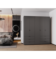Комплект шаф для одягу Doros Гелар (2 шт.) 193,7х49,5х203,4 см Графіт (DRS-011118)