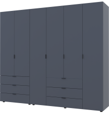 Комплект шаф для одягу Doros Гелар (2 шт.) 232,5х49,5х203,4 см Графіт (DRS-011119)